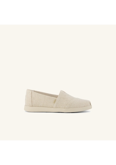 10023035 Champagne Espadril Kadın 10023035 Toms Alpargata Plus Champagne Glimmer Slub Canvas