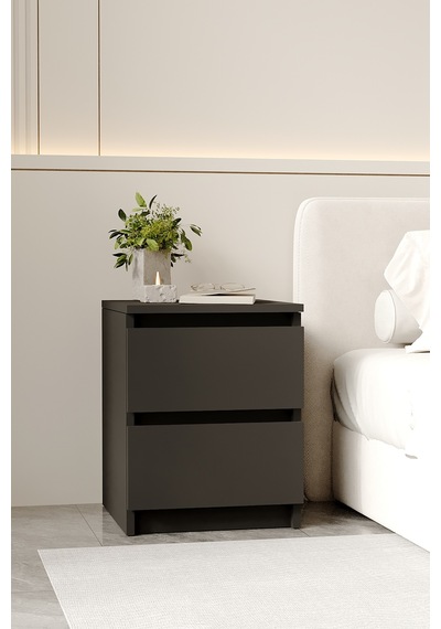 Aeka Ae-2021 Duru Antrasit 2 Çekmeceli Komodin Yatak Odası Başucu Sehpası Çekmeceli Dolap 40 51x42,3 Cm Aeka Ae-2021 Duru Antrasit 2 Çekmeceli Komodin Yatak Odası Başucu Sehpası Çekmeceli Dolap 40 51x42,3 Cm