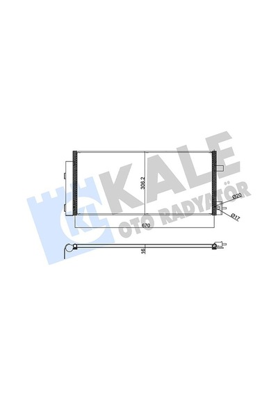 Kale 355925 Kondenser Chevrolet Aveo Kondenser Al/brz 650x306x16 95328644- 96943763