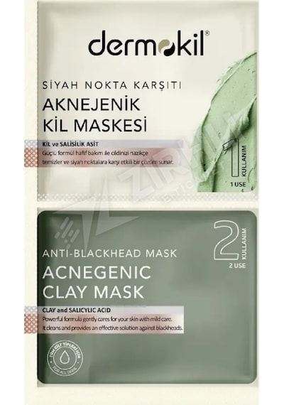2 Adet Dermokil Siyah Nokta Karşıtı Kil Maskesi 2 X 7.5 Ml