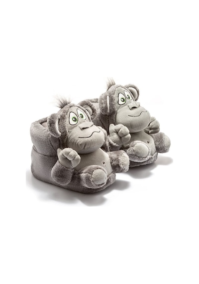 Twigy Monkey Unisex Hayvanlı Panduf Gri 36/43 AA0601 Gri