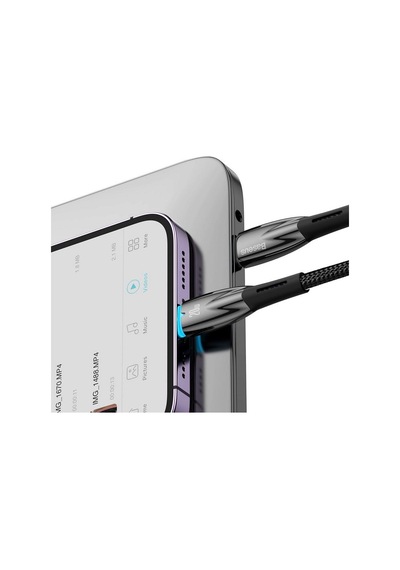 Baseus Glimmer Series 20w 100 Cm Type-c To Lightning Şarj Kablosu Siyah