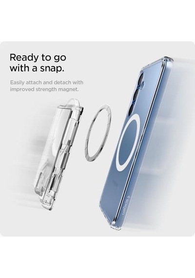 Magsafe & Magnet Destekli Cüzdan Ultra Hybrid Mag Fit 3 Kartlık Şeffaf - Afa09206 Spigen Tr li