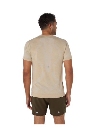 Asics Road Seamless Ss Top Erkek Bej Kısa Kollu Tshirt 2011d355-100 Bej