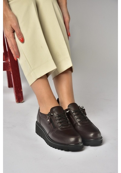 Fox Shoes U555040403 Kahverengi Hakiki Deri Günlük Kadın Ayakkabı