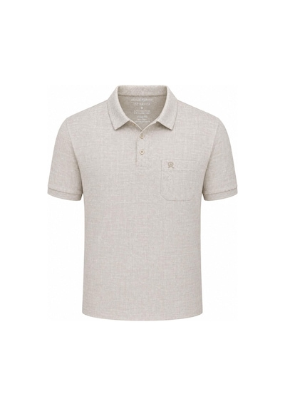 Classics Men Özbarla Polo Yaka Klasik Fit Kısa Kol Erkek Tişört 7637 Krem