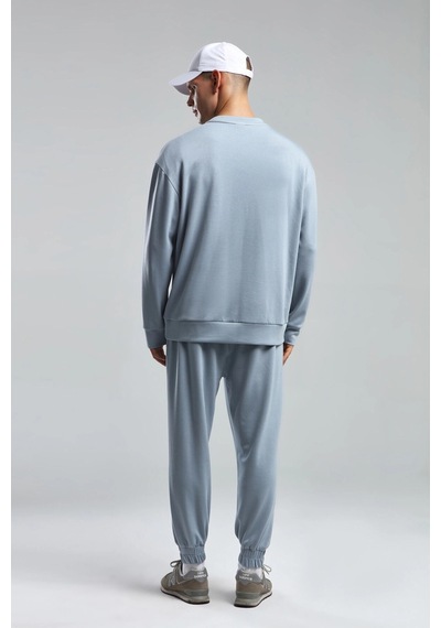 Benmanaj Erkek Haki Sweatshirt - Mavi Mavi