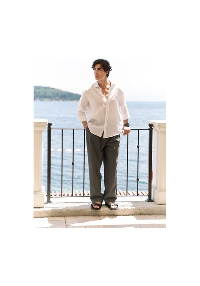 Mai Studios Co. Mai Collection Geaohrid Füme Erkek Pantolon Füme