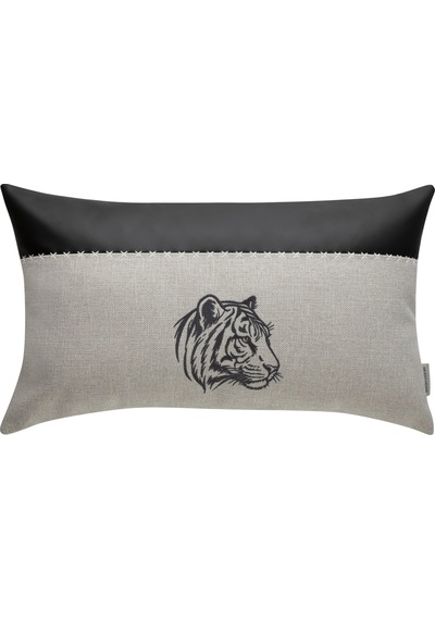 Mudo Home Wıld Kaplan Kırlent Gri 30x50 Cm
