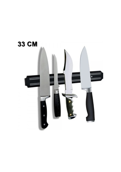 Mıknatıslı Bıçak Askısı Kepçe Tutucu Bıçak Tutucu Mıknatıs Askılığı 33 Cm Metal Siyah Tr Diğer