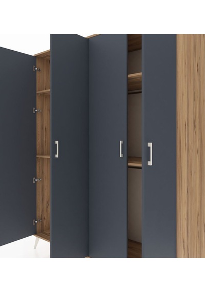 Kronos Gardrop 4 Raflı 4 Kapaklı 4 Askılı 176x59x221 Çam-antrasit/çam Antrasit/çam Kronos Gardrop 4 Raflı 4 Kapaklı 4 Askılı 176x59x221 Çam-antrasit/çam Antrasit/çam