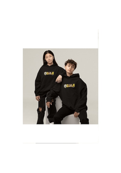 Sanji Yazılı Kapşonlu Sweatshirt