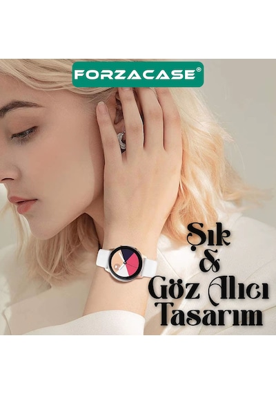 Forzacase Huawei Watch Gt2 46 Mm İle Uyumlu Yumuşak Jel Şık Silikon Kordon Kayış - Fc875 Beyaz