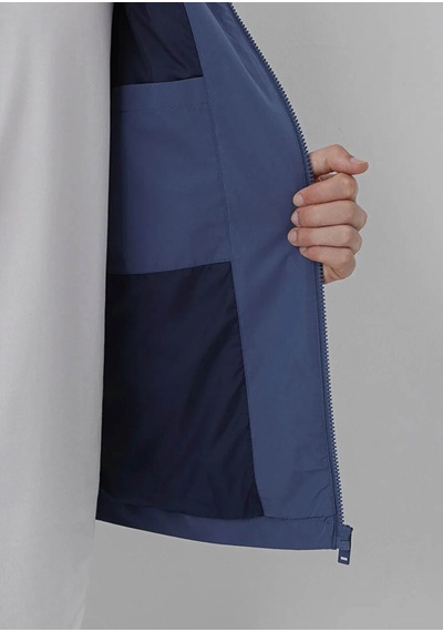 Mavi Kapüşonlu Oversize Mavi Erkek Mont 0110641-86702