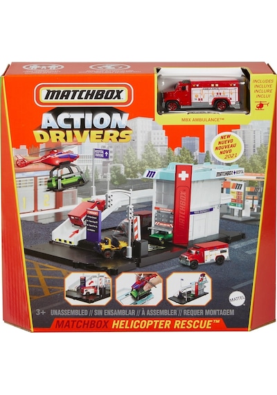 Matchbox Aksiyon Sürücüleri Oyun Seti Arama Kurtarma Helikopteri