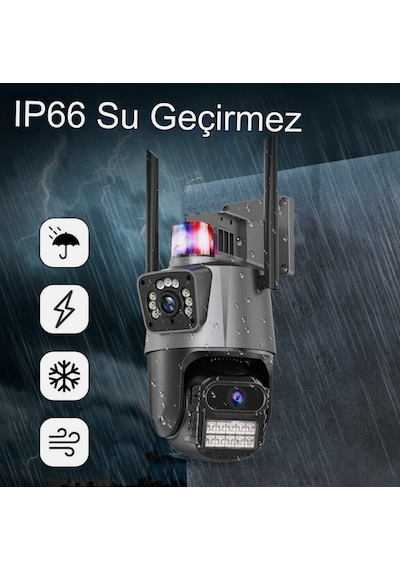 8mp 4k Ip Kamera Açık Wifi Ptz Çift Lens Çift Ekran Otomatik İzle