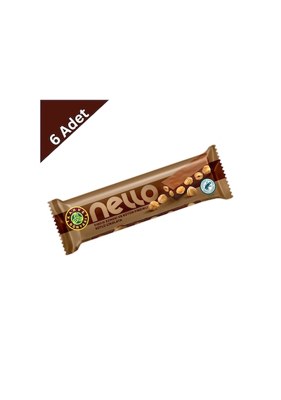 Kahve Dünyası Nello Fındık Ezmeli Sütlü Çikolata 33 G X 6 Adet - Dolgulu Bar