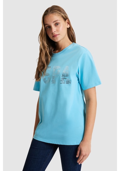 U.S. Polo Assn. U.s. Polo Assn. Kadın Aqua Tişört Basic 50321690-vr007 U.S. Polo Assn. U.s. Polo Assn. Kadın Aqua Tişört Basic 50321690-vr007