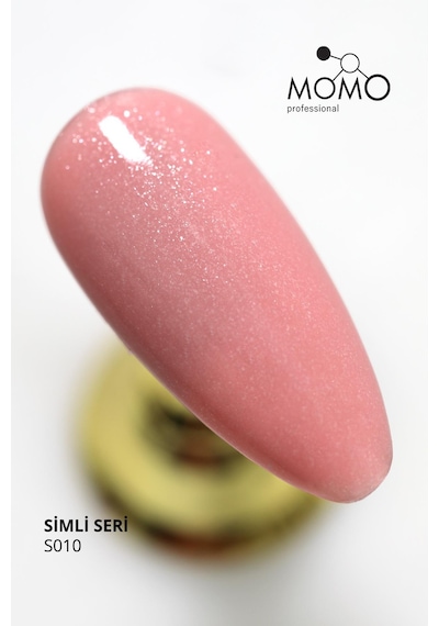 Momo Professional Kalıcı Oje S010 Simli Ten Pembesi 4 Ml