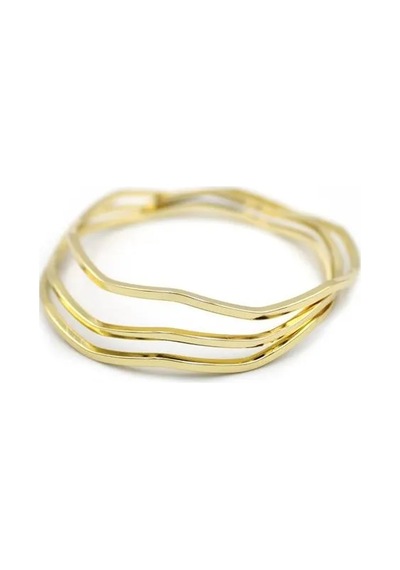 Jenerik Zigzag Ajda Bilezik-60mm - Altın