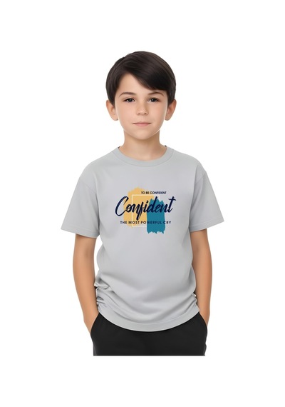 Fyk Kids Erkek Çocuk The Most Yazı Baskılı Alt-üst Yazlık Takım Gri