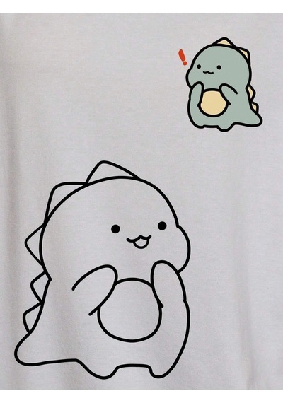 Startmore Adrift Karikatür Ve Grafik Tasarım Oversize T-shirt Cartoon/letter Serisi Kod140 Beyaz