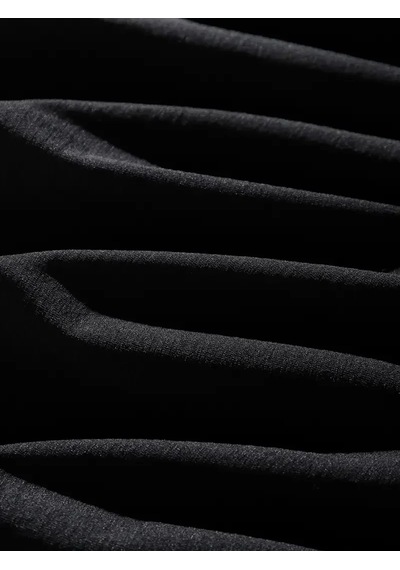 Erkek Tişört Dağ Grafikli Kısa Kollu Yazlık T-shirt - Siyah
