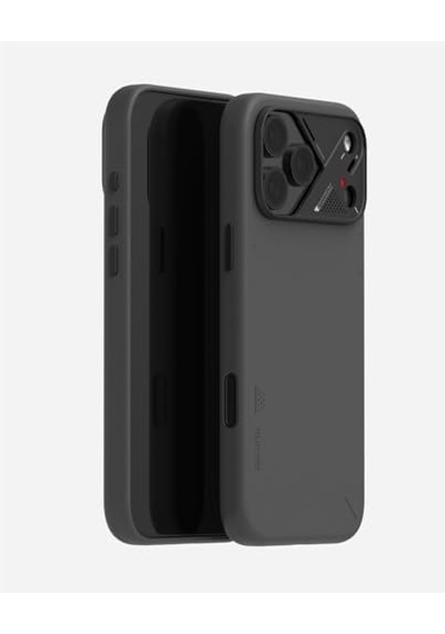 Aulumu İphone 17 Pro Max İle Uyumlu A17 Vegan Leather Serisi Magsafe Deri Kılıf Siyah