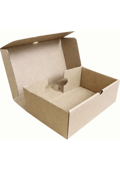 13 X 21 X 8,5 Cm Kraft Burger Kutusu 100'lü Paket Hamburger Paket Servis Kutusu Gıdaya Uygun Karton Ambalaj 1000 Adet