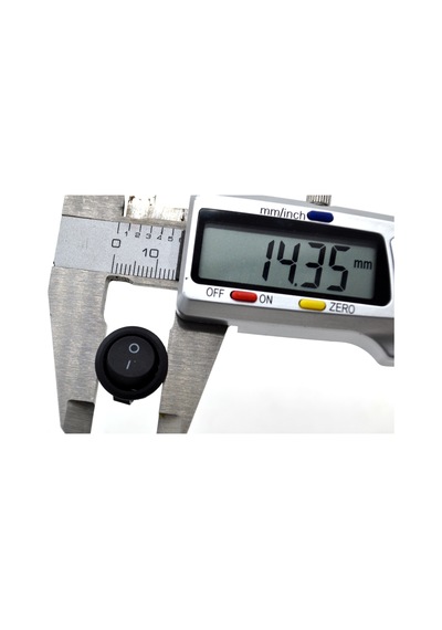 10 Adet Mini 16mm Yuvarlak Siyah Anahtar 1-0 Rocker