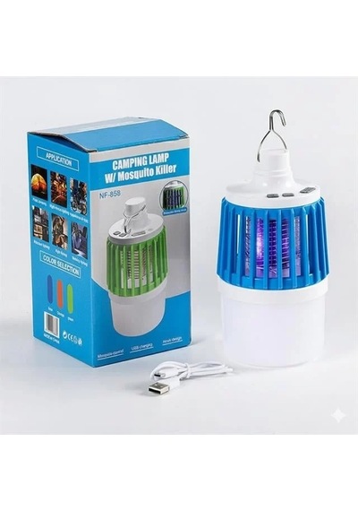 Hubrendy Sh Powermaster Mx-858 Usb'li Sinek Öldürücü Özellikli 3 Modlu Şarjlı Kamp Feneri