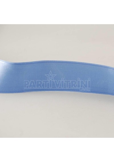 Mavi Saten Kurdela 4 Cm. X 10 Metre 6