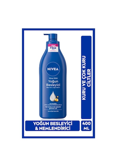 Yoğun Besleyici Vücut Sütü 400 Ml, 72 Saat Nemlendirici,hızlı Emilir,badem Yağı,kuru Cilt