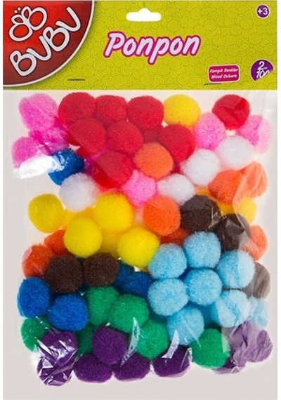Bu-bu Ponpon 2cm 100 Lü Crn-00109 12 Adet