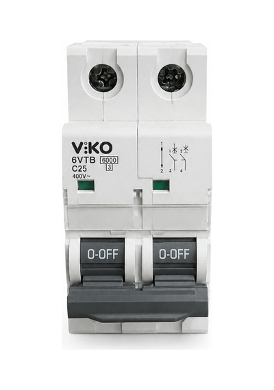 2x25 Amper C Otomat Sigorta Çift Kutuplu 6vtb-2c25