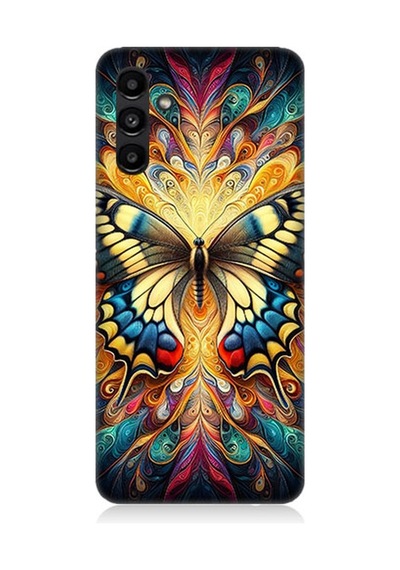 Samsung Galaxy A13 Uyumlu Gizemli Desenli Kelebek Desenli Silikon Kılıf Çok Renkli