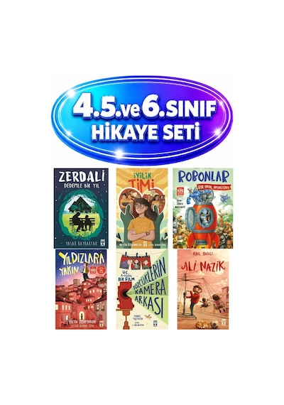 4,5 Ve 6. Sınıf Okuma Seti Ali Nazik,zerdali - Dedemle Bir Yıl ,iyilik Timi,robonlar 2 / Bir Hayal Operasyonu,yıldızlara Yakın
