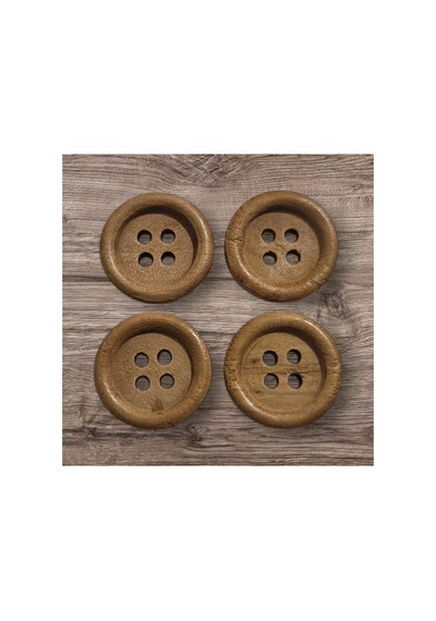 Ahşap Simit Düğme 1,5 Cm 10 Adet 24 Boy - 692486408