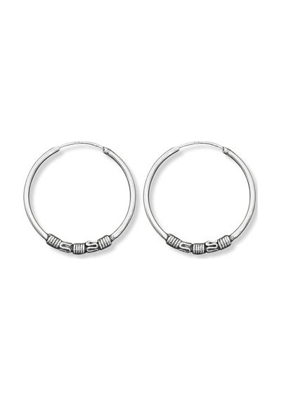 Oya Silver Gümüş Halka Küpe 3x3cm