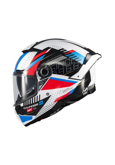 Mt Thunder 4 Luminence A7 Kask Şeffaf Vizörlü Çok Renkli