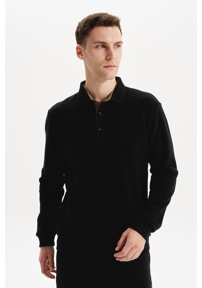 AR-MA Arma Erkek Regular Fit Selanik Kumaş Düğmeli Polo Yaka Sweatshirt Pamuk Polyester Karışımlı K30564699202 Siyah AR-MA Arma Erkek Regular Fit Selanik Kumaş Düğmeli Polo Yaka Sweatshirt Pamuk Polyester Karışımlı K30564699202 Siyah