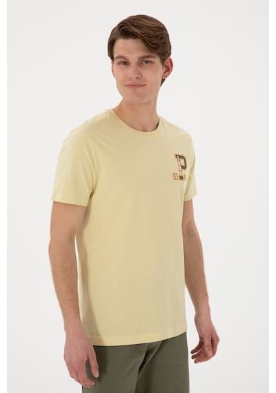 U.S. Polo Assn. Erkek Regular Fit Bisiklet Yaka Açık Haki Tişört 50306897-VR183