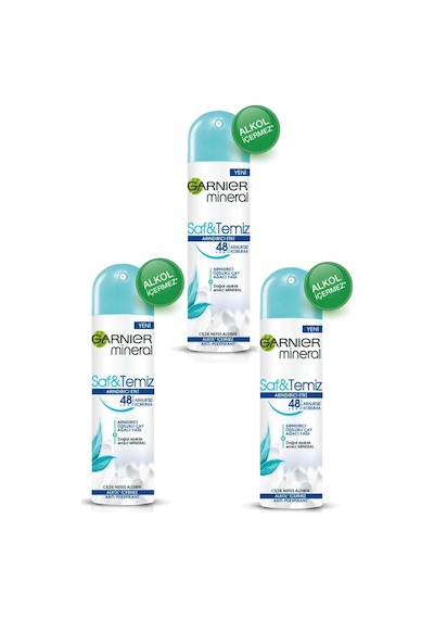 3'lü Set Anti Perspirant Kadın Deodorant Saf & Temiz 150 Ml 3600542035132