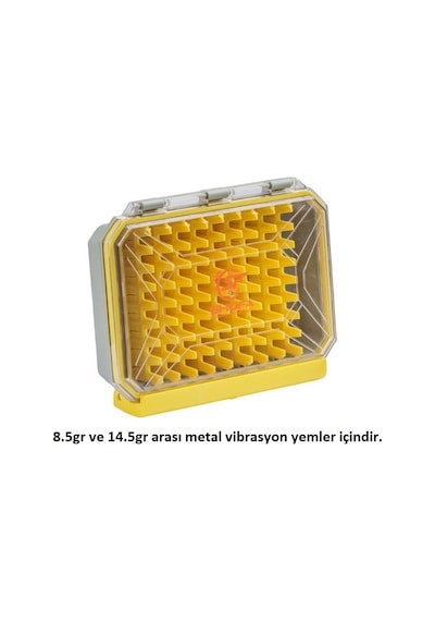 Shufa Vibrasyon Jig Yem Kutusu 20x15x4cm Sarı