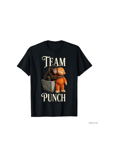 Flood Of Style Takım Punch Japonya Bebek Maymun Yumruk T-shirt Erkekler Kadınlar Için % 100% Pamuk T Shirt K Siyah