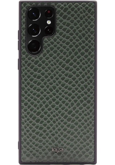 Kajsa Galaxy S22 Ultra Kılıf Kajsa Pearl Pattern Hakiki Deri Kapak ZORE-220064