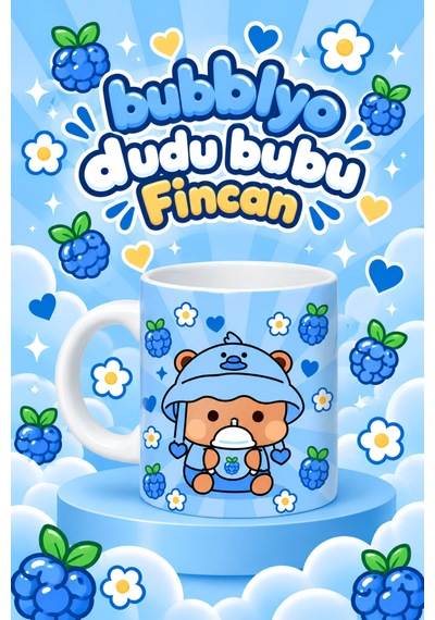 Dudu Bubu Fincan + Magnet + Bardak Altlığı Lacivert Lacivert