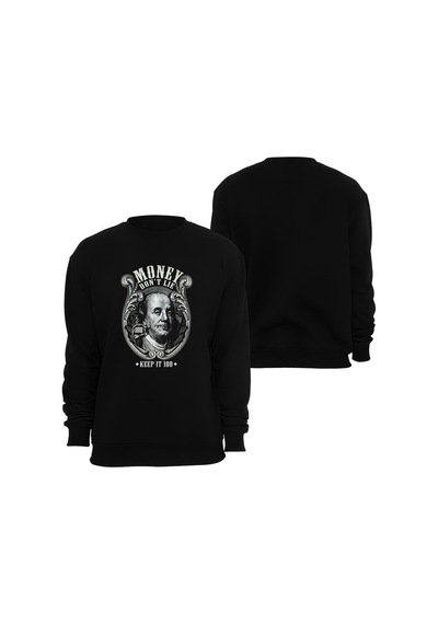 Gangsta Baskılı Unisex Bisiklet Yaka Sweatshirt