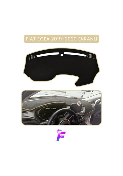 Fıat Egea 2019-2020 Ekranlı Uyumlu Torpido Örtüsü Çatlama Ve Isıya Karşı Tam Koruma Tb19 Torpido Halısı