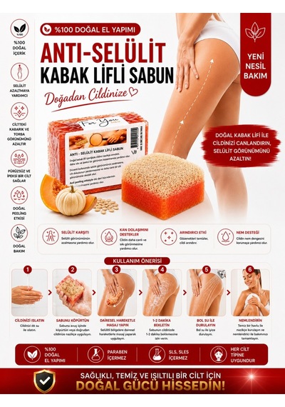 Selülit Karşıtı, Sıkılaştırıcı Etkili, Batık Gidermeye Yardımcı Peeling Etkili Vücut Bakım Sabunu